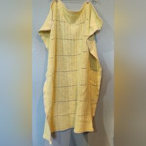 Handmade Yellow Crochet Blanket